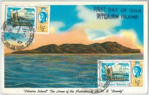 69121 - PITCAIRN ISLANDS - POSTAL HISTORY - FDC  Postcard 1967 - BOAT SHIP