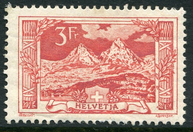 SWITZERLAND ~ #182 Fine-Very Fine Mint Hinged. Cat. 125.00