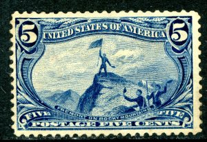 USA 1898 Trans-Mississippi 5¢ Fremont  Scott #288 Mint Q281
