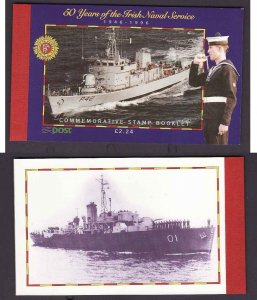 Ireland-Sc#1019a,1021a-complete booklet-Warships-Irish Naval