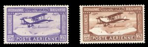 Egypt #C1-2 Cat$42.50, 1926 27m deep violet and 27m orange brown, hinged