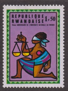 Rwanda 677 Woman Holding Scales of Justice 1975