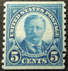 StampGeek Scott #602, Teddy Roosevelt, PERF 10 VERTICAL,  MINT,  F-VF, VLH, OG