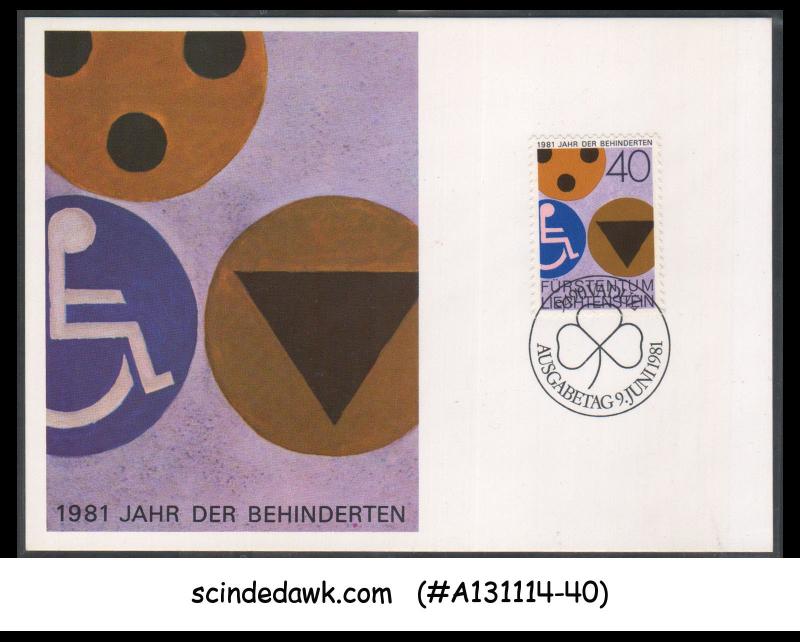 LIECHTENSTEIN - 1981 INTERNATIONAL YEAR OF DISABLED PEOPLE - PANEL FDI