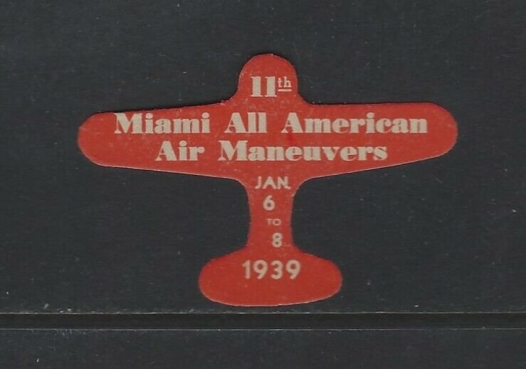 UNITED STATES - 1939 11th MIAMI ALL AMERICAN AIR MANEUVERS POSTER STAMP MLH 