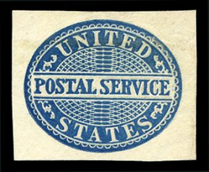 United States, Postal Stationery #UO16 Cat$210, 1877 Postal Service, blue on ...