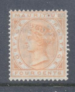 Mauritius Sc 69 1879 4c orange Victoria stamp mint