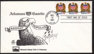 1991 Sc 2602 Bulk Rate Eagle signed cachet by GEORGE FISHER