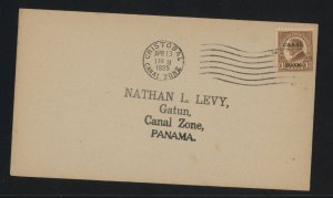Canal Zone 72 Pre-FDC of Apr. 13, 1925, The Official FDC was April 15th, ECV $75-100 +