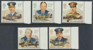 GB SG 1336 - 1340  SC# 1157-1161 Mint Never Hinged - Royal Air Force RAF Avia...