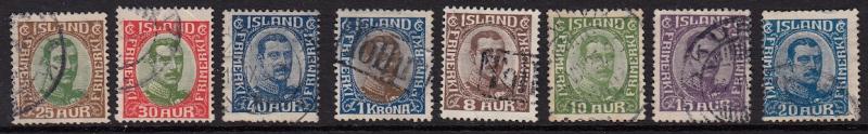 Iceland Series 1920-1922, short set, used