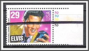US #2721 Elvis Presley Plate # Single Used