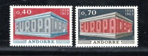 ANDORRA - FRENCH ADMINISTRATION SC# 188-89  FVF/MOG