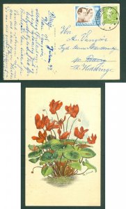 Denmark. Christmas Card 1947  With Seal + Scott # 281. Adr: St. Heddinge