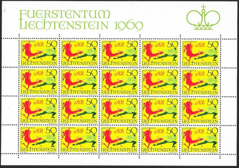 LIECHTENSTEIN (80) All different Sheets of stamps ALL Mint Never Hinged