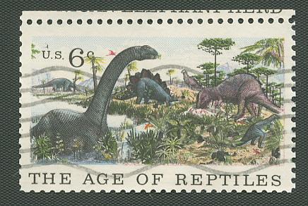 US Scott's # 1390 Age of Reptiles - 6 Cent - Used