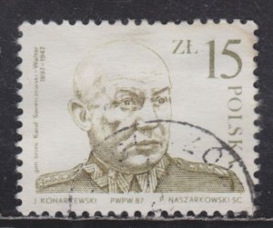 Poland 2795 Gen. Karol Swierczewski-Walter 1987