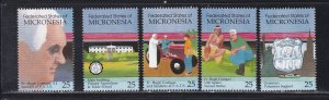 Micronesia # 116-120, Trade School 25th Anniversary, Mint NH, 1/2 Cat.