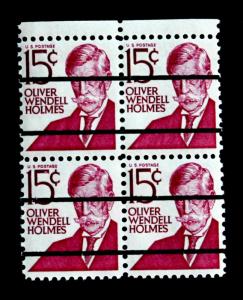 US Stamp Sc# 1288a MNH Block of 4 Bureau Precancel Prominent Americans