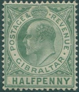 Gibraltar 1903 SG66 KEVII ½d light green MH