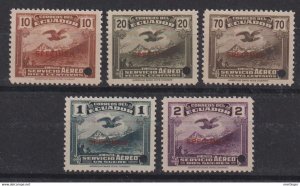 1937 - Ecuador Michel nº 384 - 388 - MNH- SPECIMEN - EC- 14 - 02