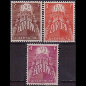 LUXEMBOURG 1957 - Scott# 329-31 Europa Set of 3 LH