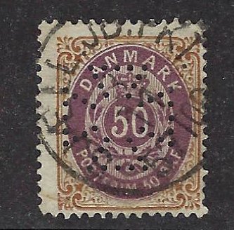 Denmark SC#33 Used Fine SCV$37.50...Worth a Close Look!