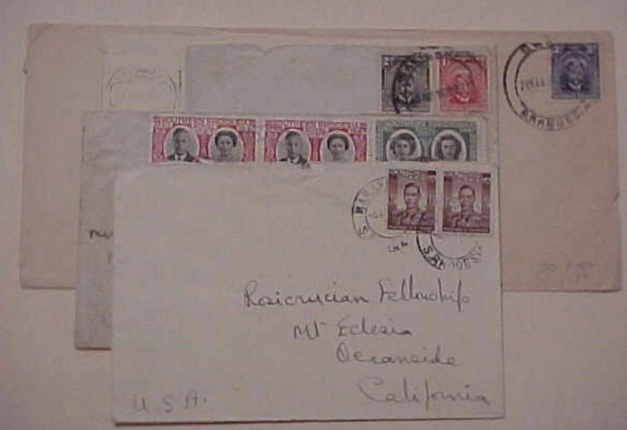 RHODESIA SOUTHERN  7 COVERS 1929-1949 FIVE TO USA