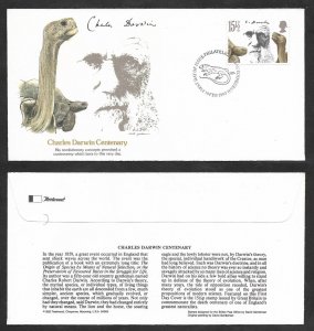 SE)1982 GREAT BRITAIN, CENTENARY OF THE DEATH OF NATURALIST CHARLES DARWIN, GIA