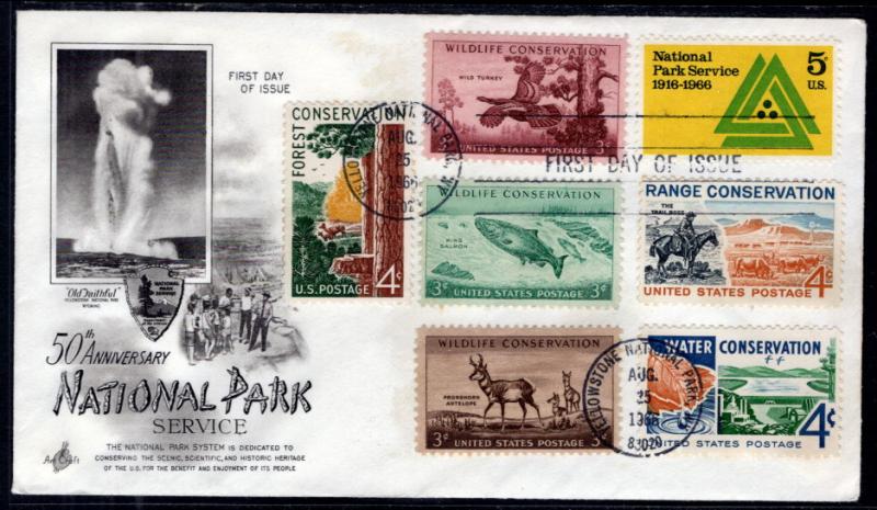 US 1314 National Park Service Combo Artcraft U/A FDC