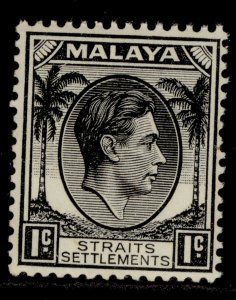 MALAYSIA - Straits Settlements GVI SG278, 1c black, LH MINT. Cat £14.