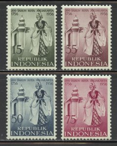 Indonesia Scott 432-35 MNHOG - 1956 200th Founding of Jogjakarta - SCV $6.25