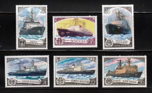 ICEBREAKERS, SHIPS = full Set of 5 MNH Russia 1978 Sc 4721-26
