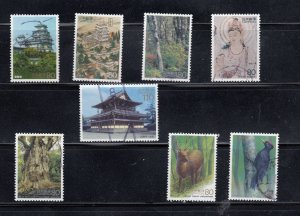 Japan 1994 -1995 Sc2247-2254  World Heritage sites Set of 8 used