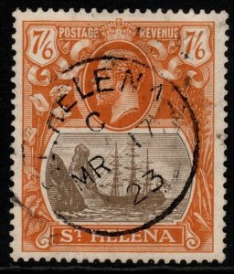 ST.HELENA SG111 1922 7/6 GREY-BROWN & YELLOW-ORANGE FINE USED