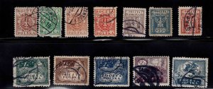 Poland Scott 121-132 Used stamp set