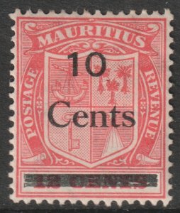 Mauritius Scott 202 - SG243, 1925 Arms 10c on 12c MH*