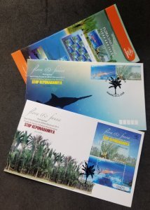 *FREE SHIP Indonesia Flora Fauna 2013 Palm Tree Fish Marine Life Plant (FDC pair