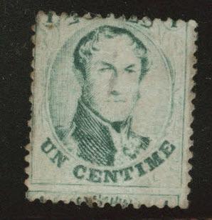 Belgium Scott 13 MNG or Used not canceled 1865 