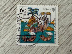 Germany #1744 Used, 60pf, Discovery of America, 500th Anniv., 2024 SCV $0.40