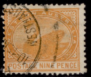 AUSTRALIA - Western Australia EDVII SG145, 9d orange, FINE USED.