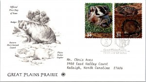 FDC 2001 SC #3506 Badger & Plains Pocket Gopher - New York, Ny - Single - J2751