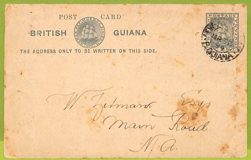 59474 - British GUIANA - Postal History - STATIONERY CARD  1894 - Private Print!