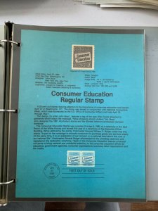 USPS Souvenir Page Scott 2005, 1982 consumer education stamps