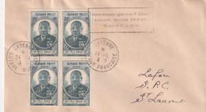 1945, Cayenne, to St. Laurent, French Guiana, Back Stamped St. Laurent (46340)
