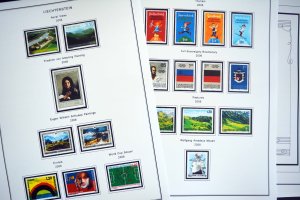 COLOR PRINTED LIECHTENSTEIN 1912-2010 STAMP ALBUM PAGES (166 illustrated pages)