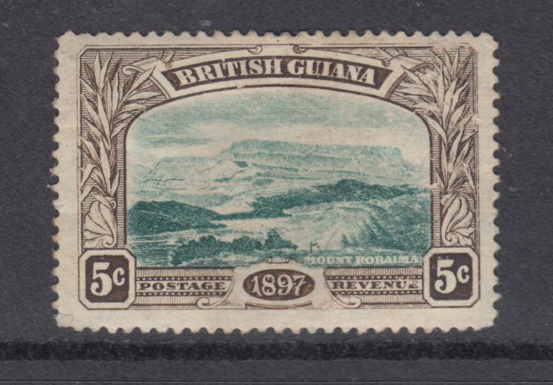 British Guiana Sc 154 MOG. 1898 5c Mt. Roraima, disturbed OG, F-VF appearing