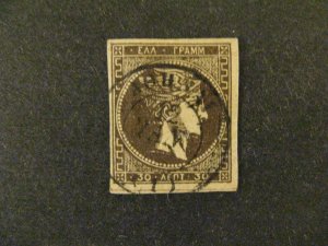 Greece #51a used black brown a22.6 3972