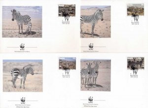 Namibia 1991 WWF Hartmann's Mountain Zebra FDC