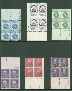 United States #1165/1172 Mint (NH) Plate Block